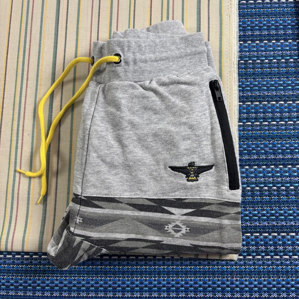 TRUKFIT Jogger Pants Mens Small Gray Aztec Southwest Drawstring Pockets EC